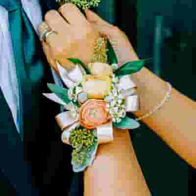 Bronze Barn Wedding Corsage